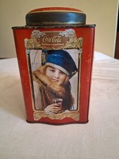 SCATOLA IN LATTA PUBBLICITARIA COCA-COLA MIS.10X10 H.16 CM VEDI FOTO