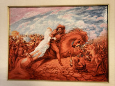 ALIGI SASSU OPERA SU CERAMICA CON FIRMA E AUTENTICA DELL’ ARTISTA  37 X 49 cm CV