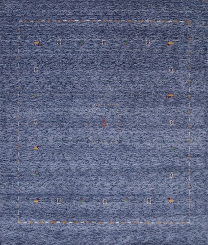Tappeto quadrato blu - fatto, a