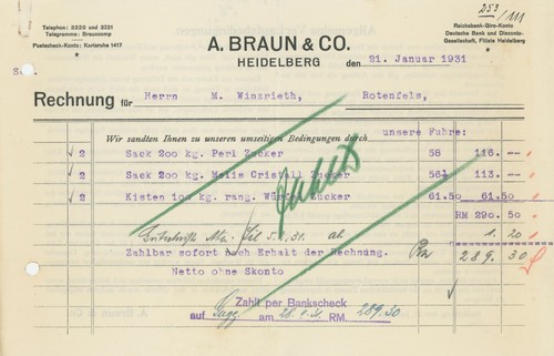 Fattura braun heidelberg - fattura,