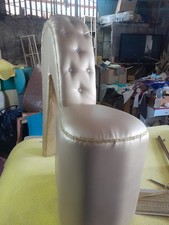 poltrona a tacco ecopelle oro