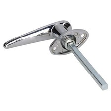 Leva fermaporta cromata maniglia classica rimorchio camion box cavalli