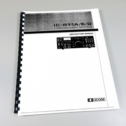 Icom r71a manuale - icom, ic-r71a