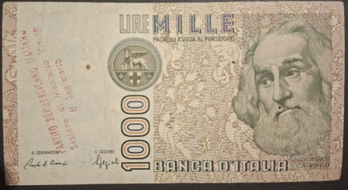 Repubblica banconota lire 1000 - banconota,