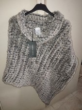 Poncho Tricot Eco Pelliccia A