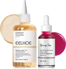 Acido Glicolico 7% Toner, AHA 30% + BHA 2% Peeling Solution, Tonico per Il Viso 