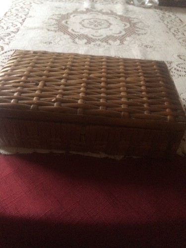 Cofanetto vimini vintage - cofanetto,