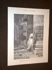Storia di Roma La fuga di Nerone dalla Domus aurea Incisione di L. Pogliaghi