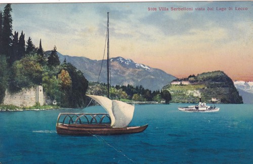 Cartolina lago como villa - lago, ,villa