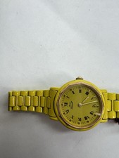 Pierre Denill orologio vintage Anni 70s e 80s Donna carica Manuale Giallo