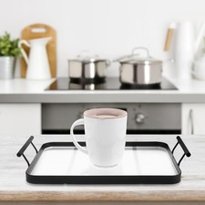  Vassoio rettangolare per frutta: vassoio da portata con manici, elegante