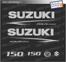 Adesivi motore marino fuoribordo Suzuki 150 cv four stroke 2022 barca stickers