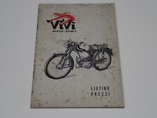 MOTO VIBERTI VIVI SUPER SPORT LISTINO PREZZI RICAMBI 1958