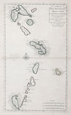 Mappa Delle Isole Antille Inferiori America Antille Martinica Guadalupa Delisle