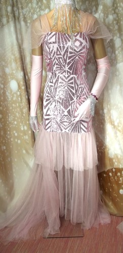 Abito paillettes rosa - abito, paillettes,