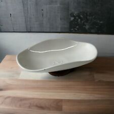 MULINO BIANCO FRUTTIERA PORTA FRUTTA IN CERAMICA CON BASE LEGNO ANNI '80