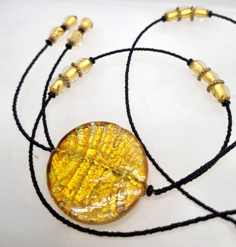 Collana perle murano oro - collana,