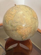 ANTICO MAPPAMONDO GLOBO TERRESTRE  DISEGNATO ED INCISO DA A.MINELLI,VALLARDI ED.