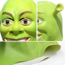 Maschera Carnevale Shrek Orco Verde Pieno Lattice Cosplay Festa Costume Halloween Props