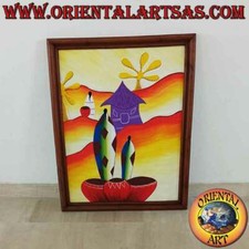 Quadro intagliato e dipinto a