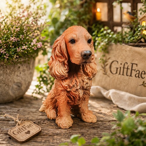Golden red cocker spaniel dog - red,