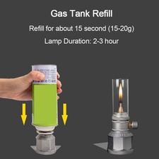 Lanterna a gas durevole lampada compatta leggera con serbatoio vuoto esterno