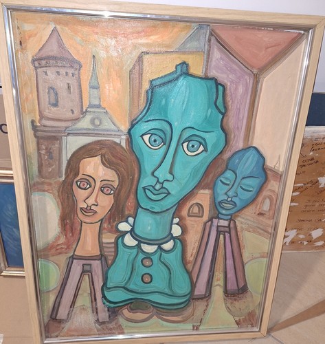 Dipinto olio masonite - olio, su