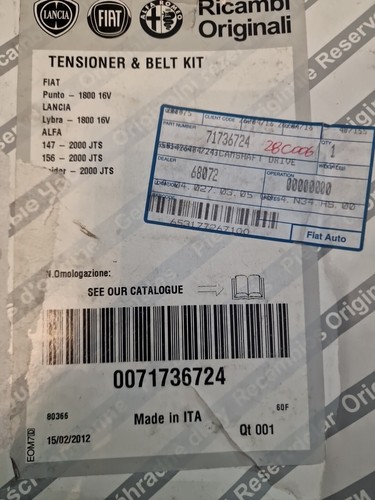 Tensionatore cinghia - tensionatore, e