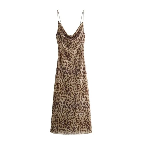 Vestito animalier simil zara - vestito,