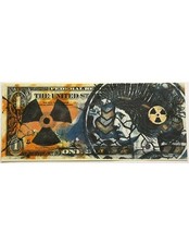 Banconota Dollaro Money "Radioattività" Liberty Hobo Nichel Moneta Media Misti Arte