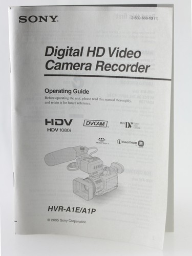 Manuale istruzioni sony - istruzioni,