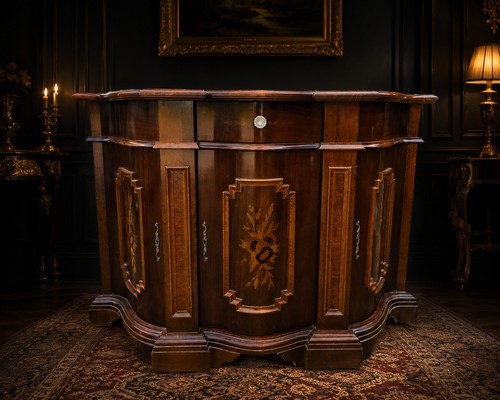 Credenza antica intarsiata