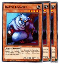 Set 3 Carte : RATTO GIGANTE (Giant Rat) in Italiano EXC SDGR-IT020 Comune YUGIOH