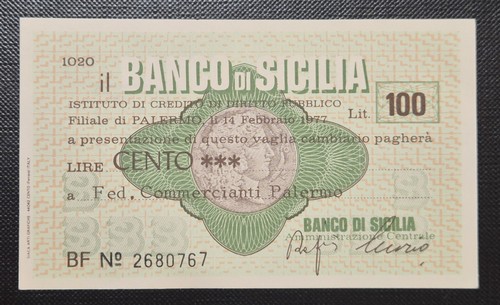 Miniassegni 100 lire - lire, il