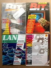 LOTTO 4 RARE RIVISTE INFORMATICA - 1992-1994 - BIT, LAN & TELECOM, NONSOLOMODEM