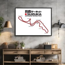 Poster Mappa Circuito Suzuka -