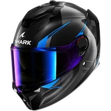 CASCO MOTO INTEGRALE CARBONIO SHARK SPARTAN GT PRO CARBON KULTRAM BLACK BLU TG M