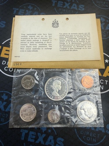 1964 canada proof set monete - canada, 6