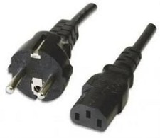 CAVO ALIMENTAZIONE C13 X PC MONITOR STAMPANTE - 1.8 M METRI ca NERO LINETEK