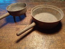 Due Padelle In Ghisa Antiche