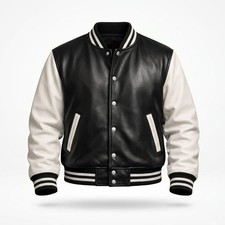 Giacca Varsity in pelle da