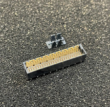 224558, ERNI, MicroSpeed, 50 vie, 2 file, testata PCB verticale