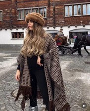 Zara Maglia Mantella Marrone