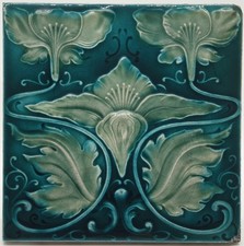 Piastrella camino Art Nouveau