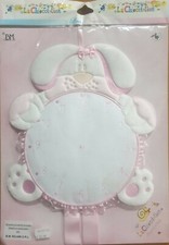 FIOCCO NASCITA  coccarda punto croce La Chiocciolina bimbo/bimba SVEGLIA