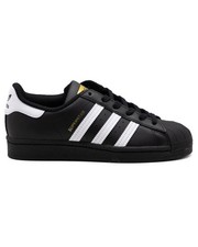 ADIDAS SUPERSTAR sneakers nere righe bianche VERA PELLE ORIGINALI