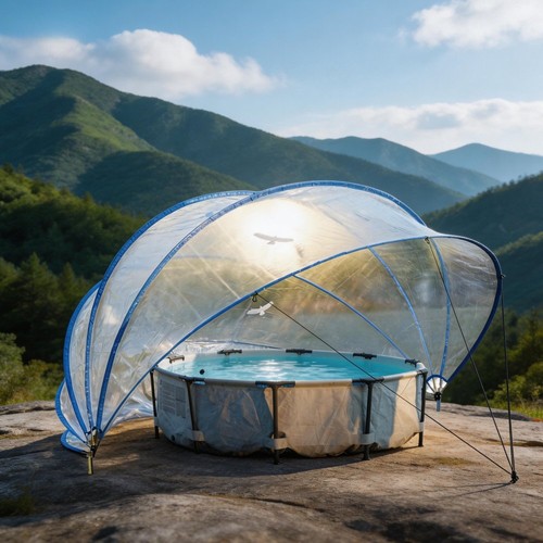 Copertura cupola per piscina - a,