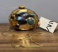 Zara borsa minaudière oro - zara,
