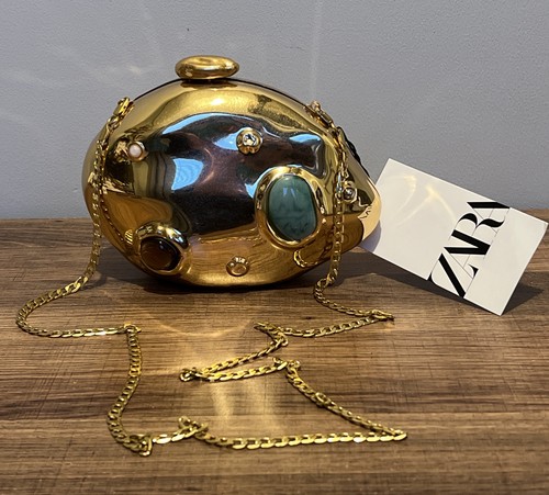 Zara borsa minaudière oro - zara,