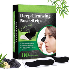 Cerotti Punti Neri, 80 Strisce Punti Neri Naso Carbone Di Bambù per Una Pulizia 